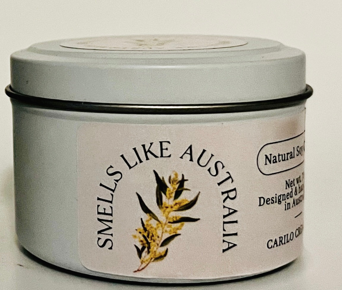 "SMELLS LIKE AUSTRALIA"- SCENTED CANDLE-TIN TRAVEL 70g