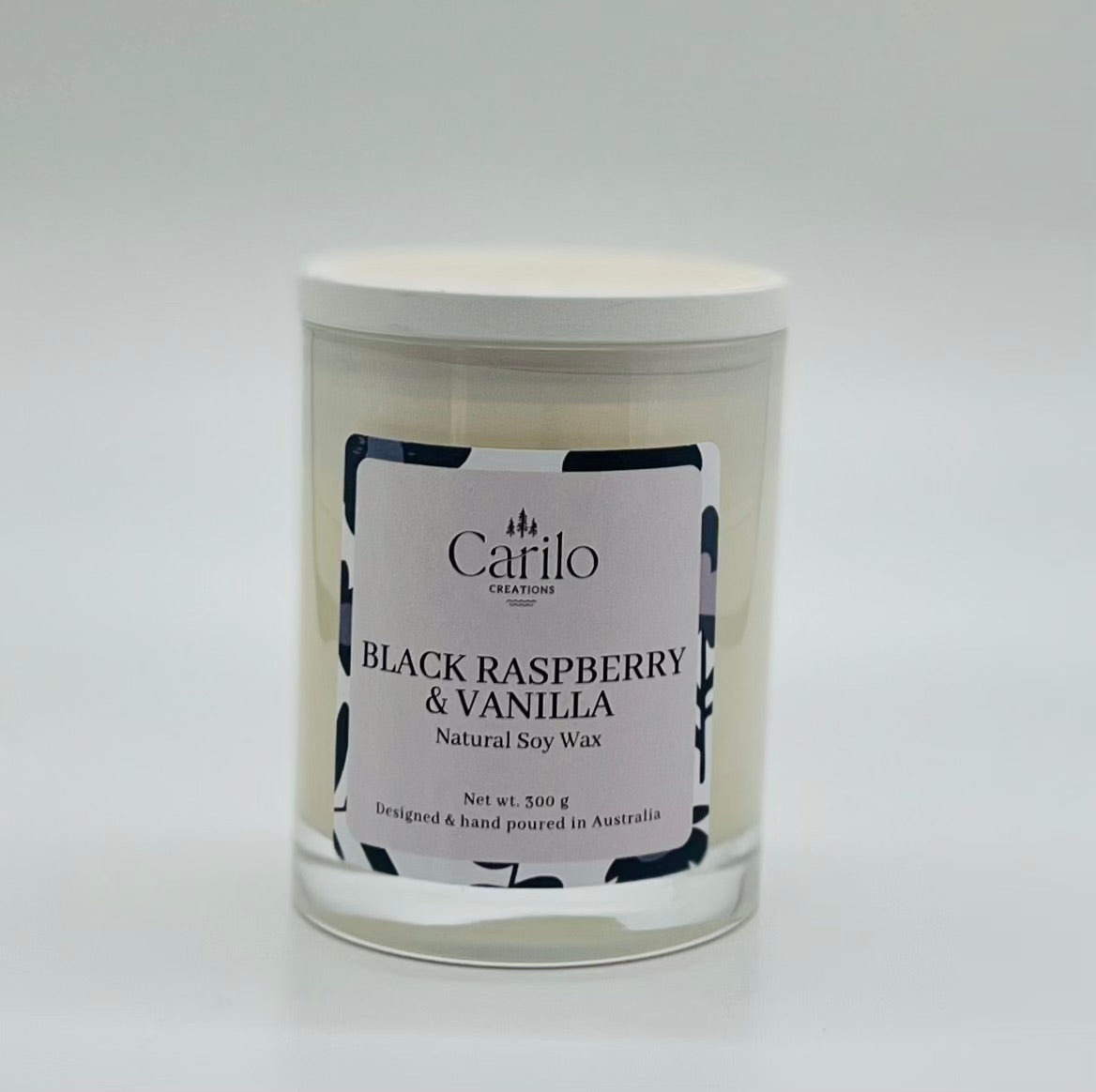 BLACK RASPBERRY & VANILLA SCENTED CANDLE - 300g