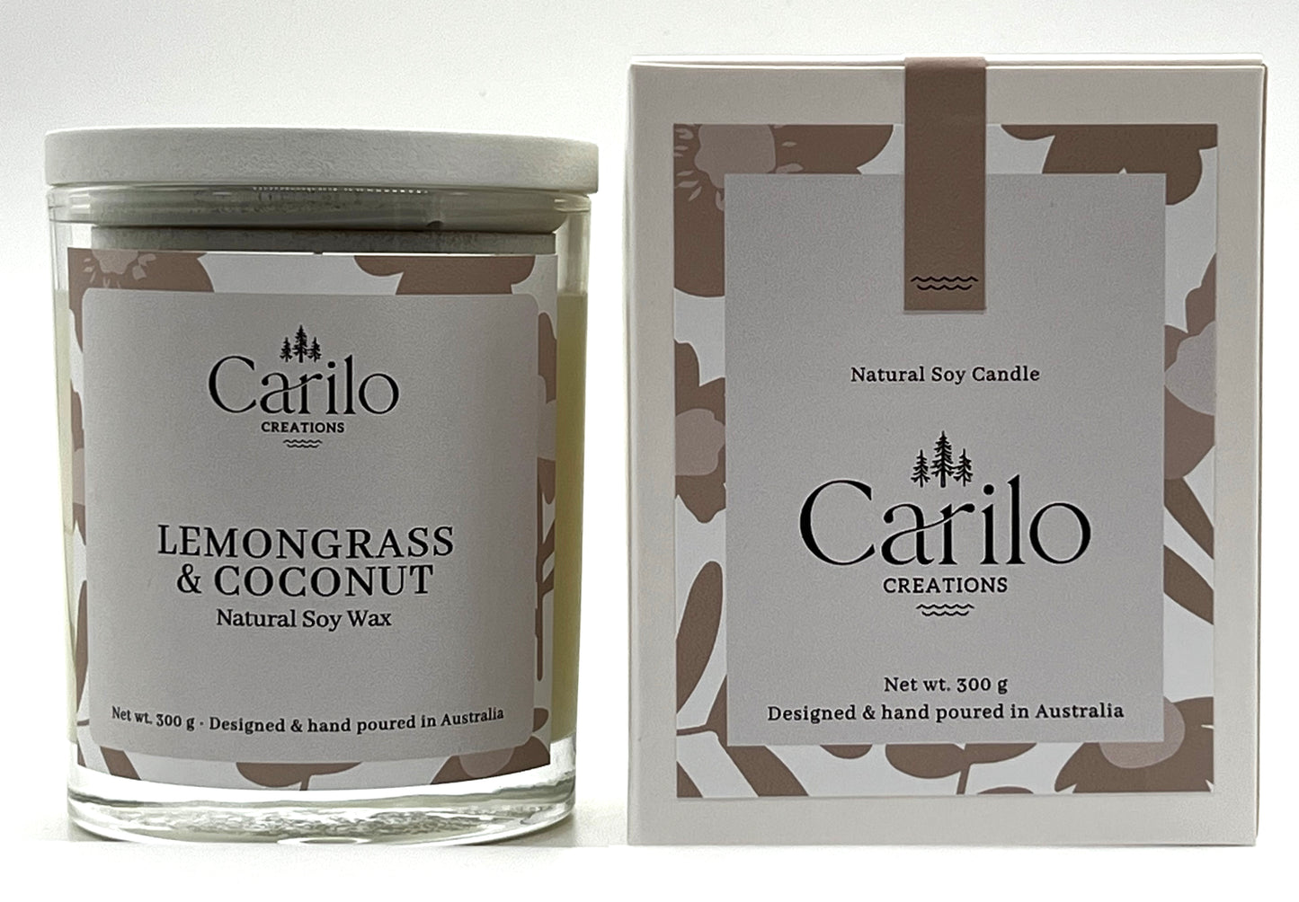 LEMONGRASS & COCONUT SCENTED CANDLE - 300g