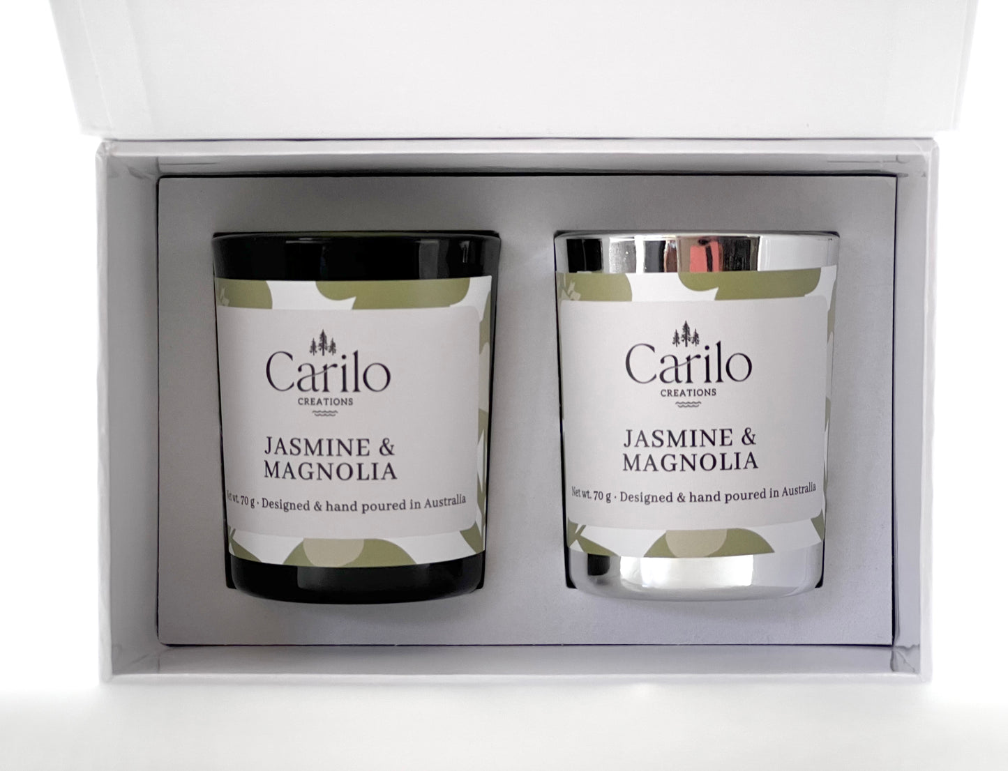 JASMINE & MAGNOLIA - DELUXE DUO SCENTED CANDLES - 70g each