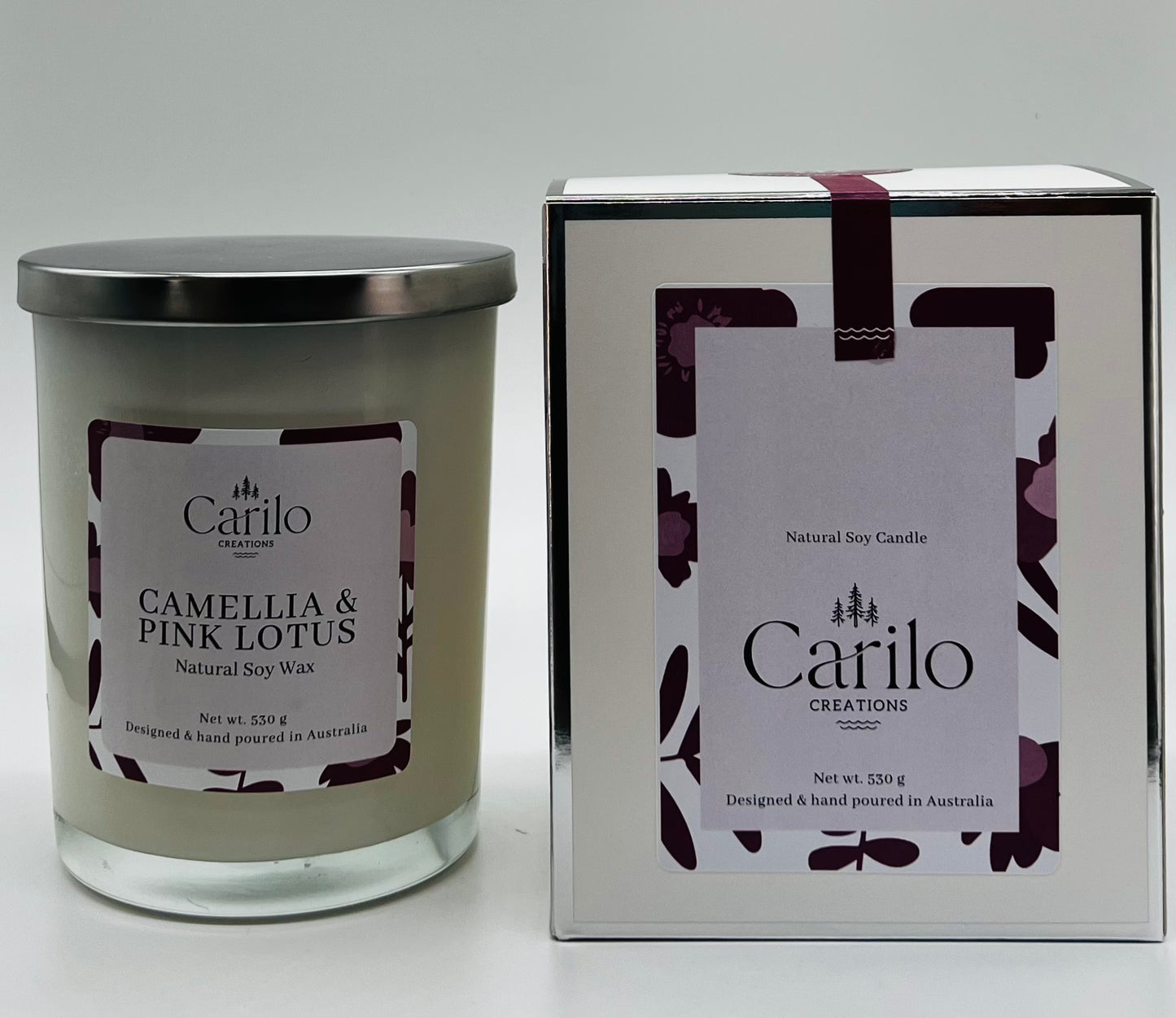 CAMELLIA & PINK LOTUS SCENTED CANDLE - 530g