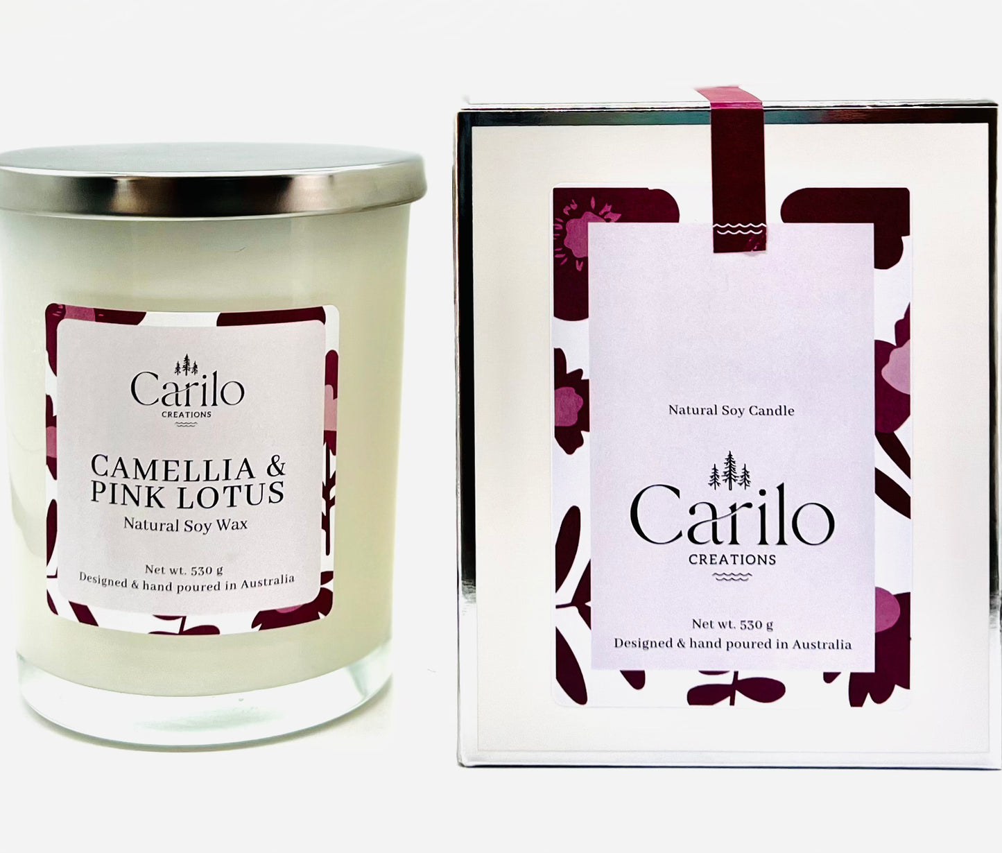 CAMELLIA & PINK LOTUS SCENTED CANDLE - 530g