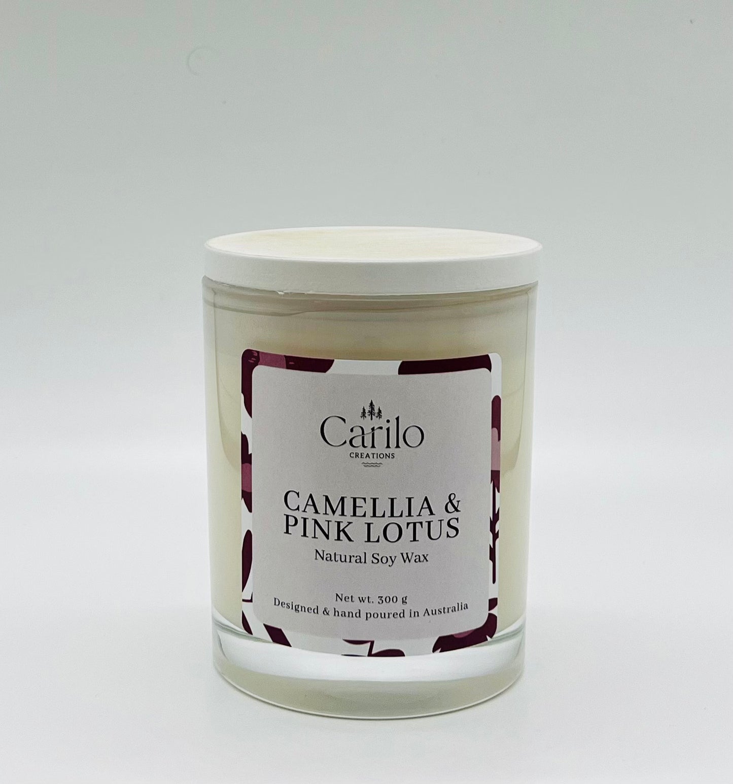CAMELLIA & PINK LOTUS SCENTED CANDLE - 300g
